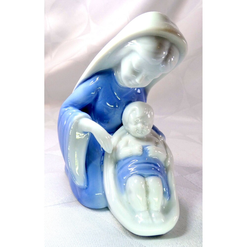 Lefton Virgin Mary and Baby Jesus Figurine Statue